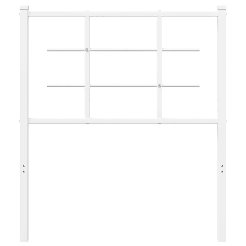 vidaXL Tăblie de pat metalică, alb, 75 cm vidaXL Tăblie de pat metalică, alb, 75 cm