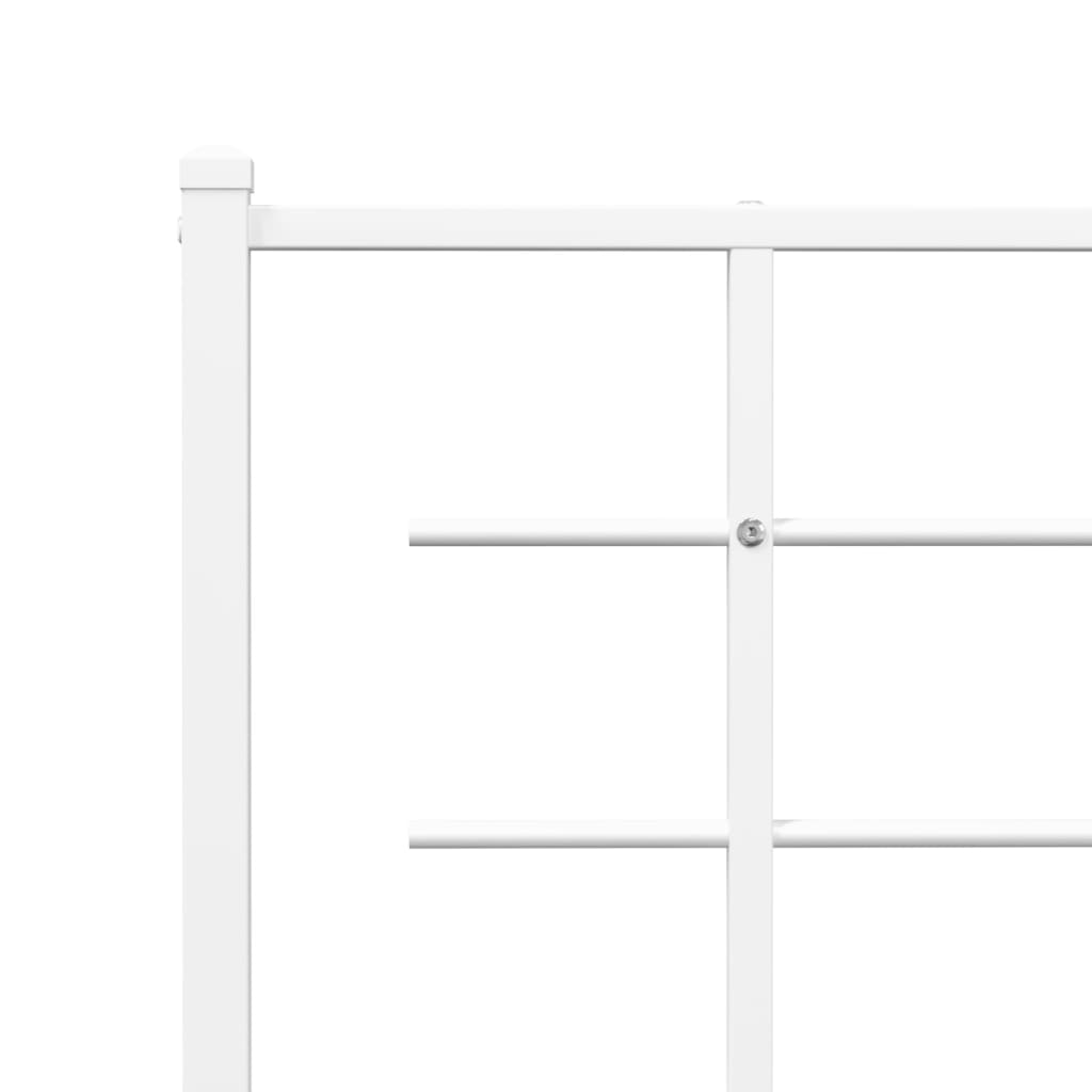 vidaXL Tăblie de pat metalică, alb, 80 cm vidaXL Tăblie de pat metalică, alb, 80 cm