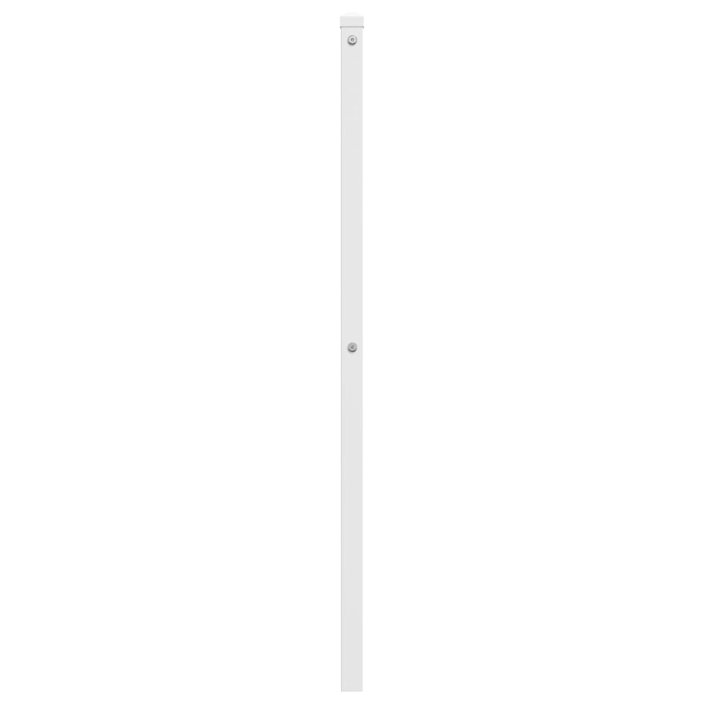 vidaXL Tăblie de pat metalică, alb, 100 cm