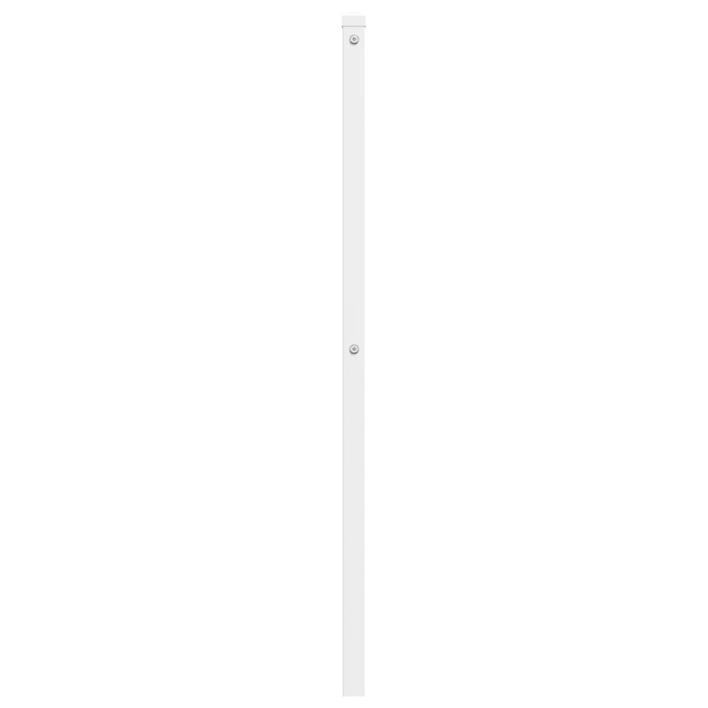 vidaXL Tăblie de pat metalică, alb, 120 cm
