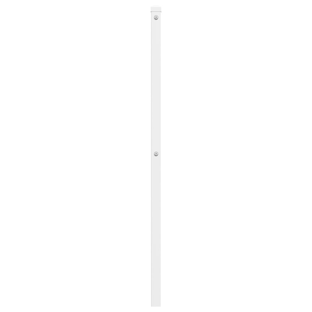 vidaXL Tăblie de pat metalică, alb, 135 cm