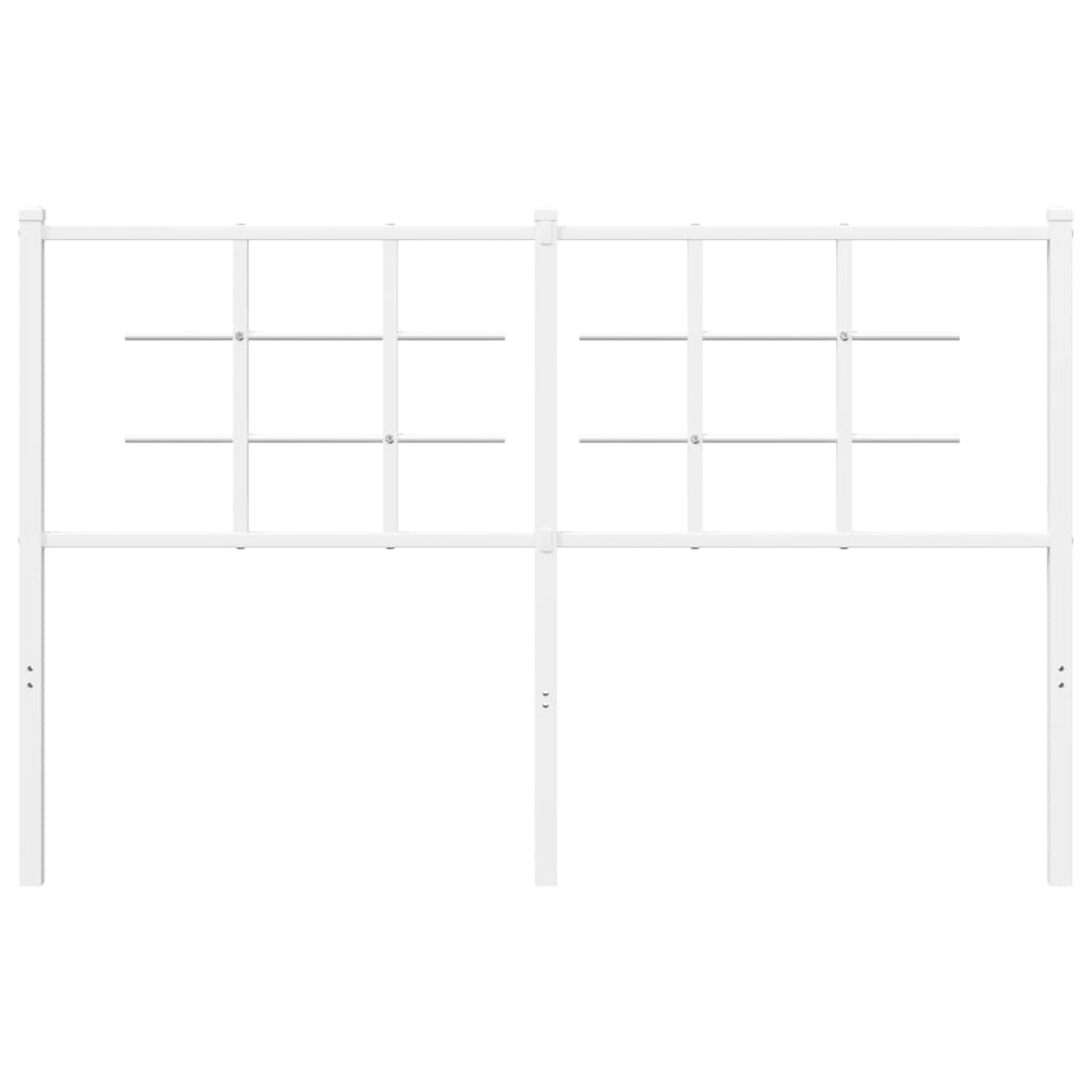 vidaXL Tăblie de pat metalică, alb, 140 cm