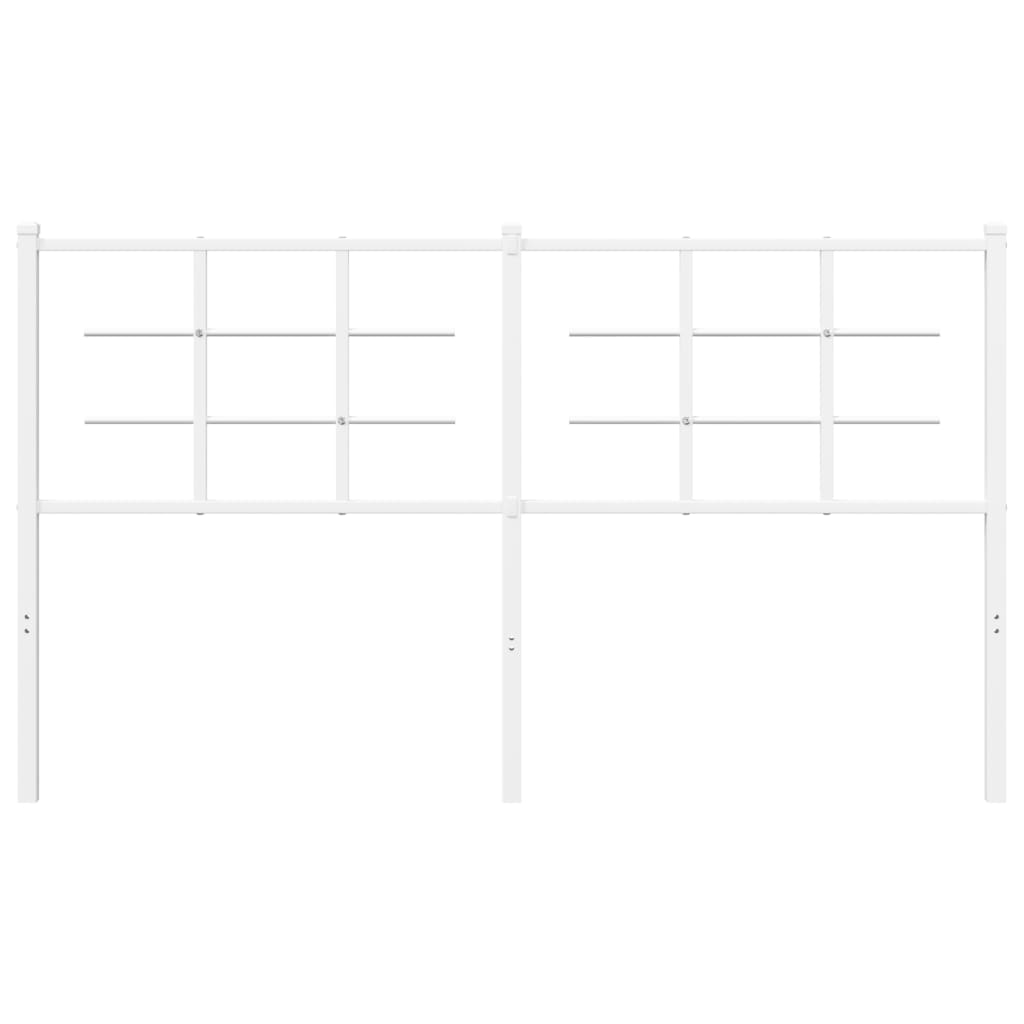 vidaXL Tăblie de pat metalică, alb, 150 cm