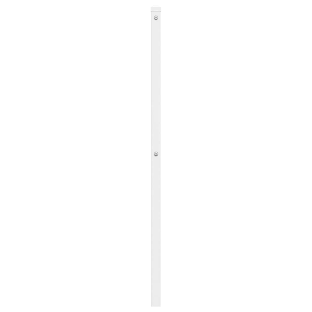 vidaXL Tăblie de pat metalică, alb, 180 cm