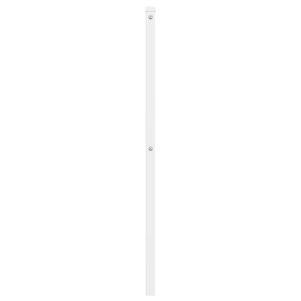 vidaXL Tăblie de pat metalică, alb, 193 cm