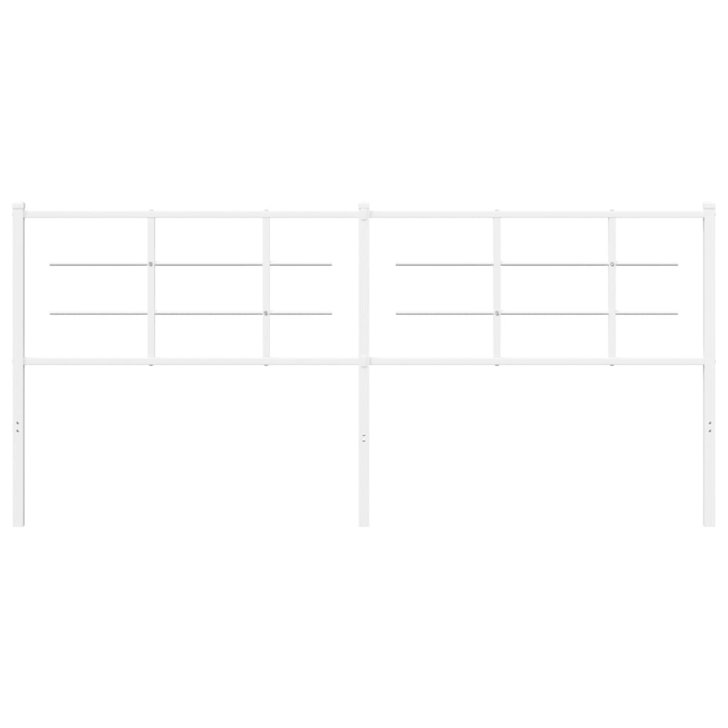vidaXL Tăblie de pat metalică, alb, 200 cm vidaXL Tăblie de pat metalică, alb, 200 cm