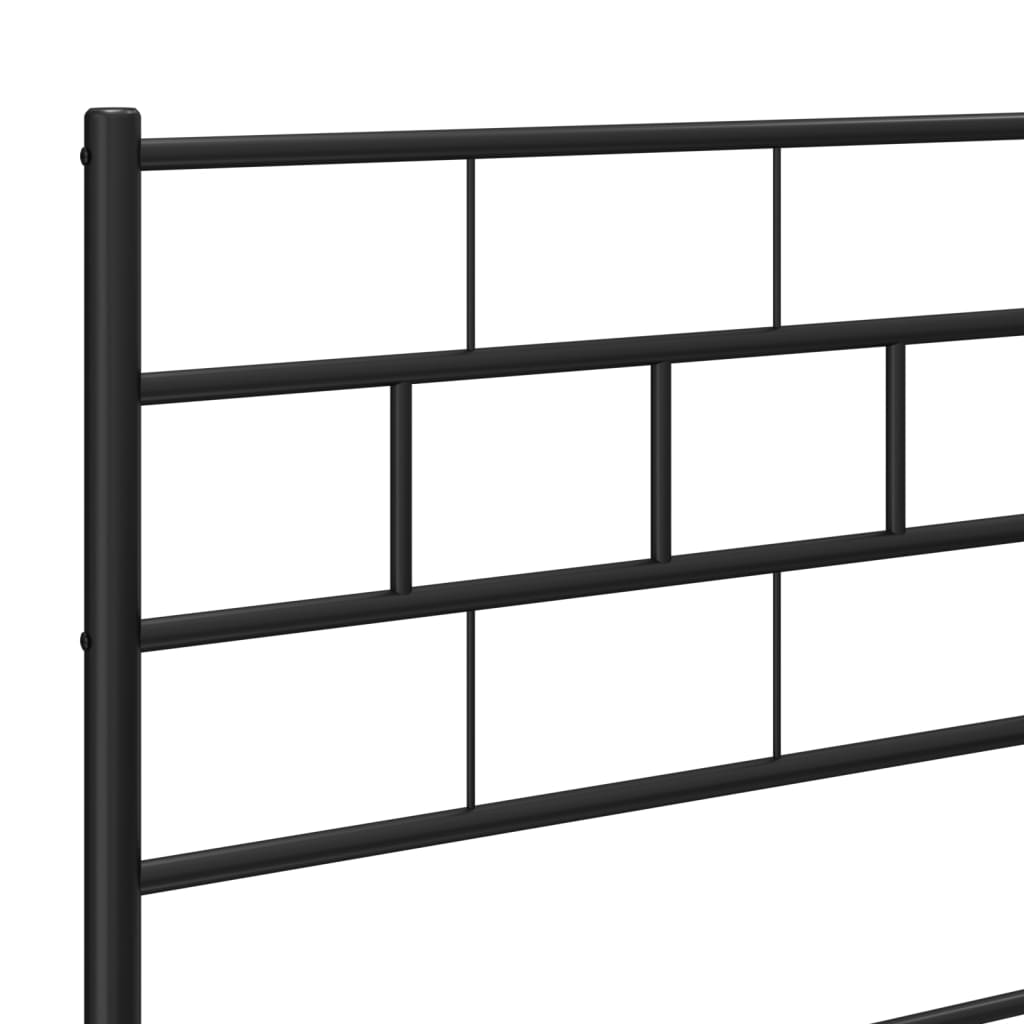 vidaXL Tăblie de pat metalică, negru, 75 cm