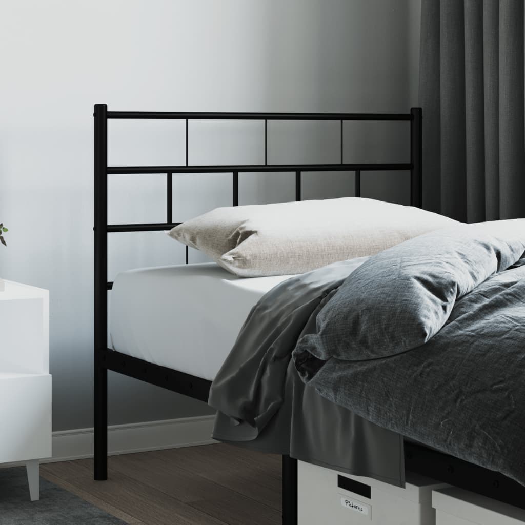 vidaXL Tăblie de pat metalică, negru, 107 cm vidaXL Tăblie de pat metalică, negru, 107 cm