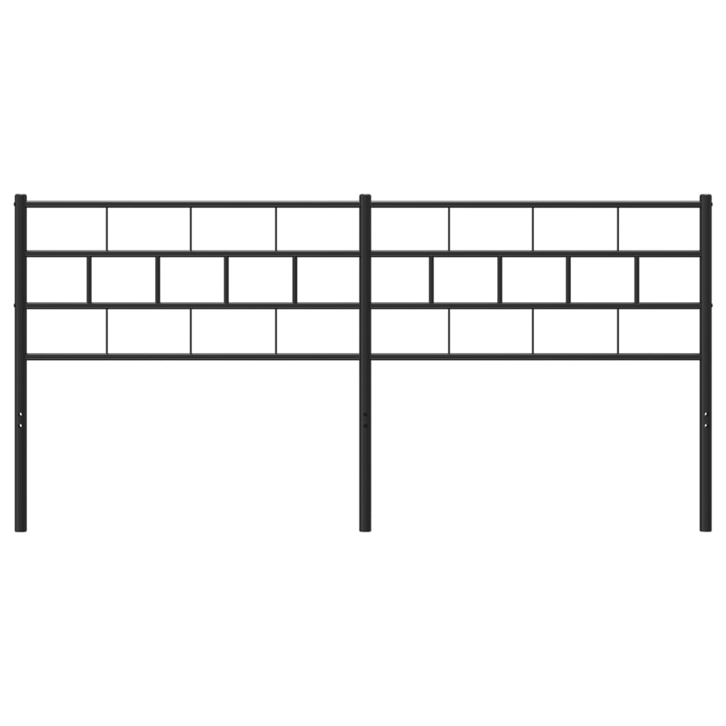 vidaXL Tăblie de pat metalică, negru, 160 cm vidaXL Tăblie de pat metalică, negru, 160 cm