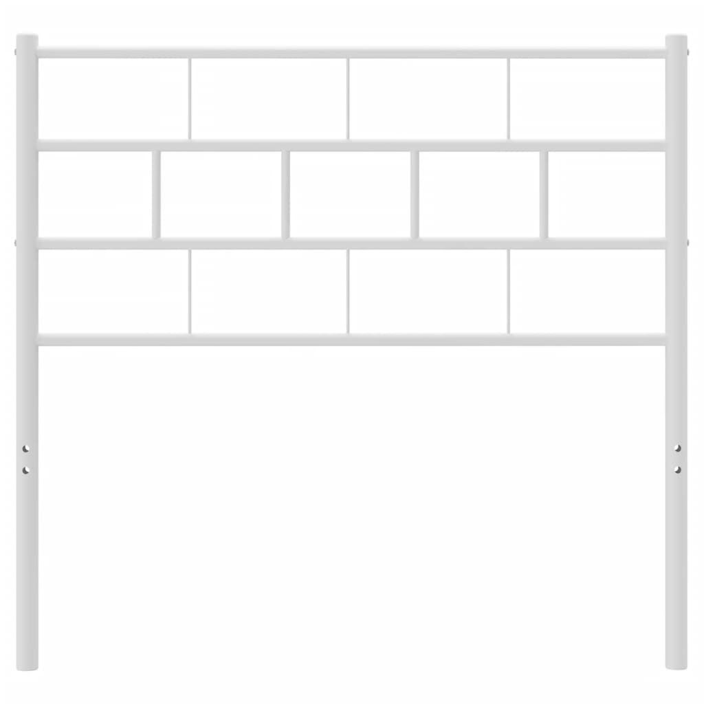 vidaXL Tăblie de pat metalică, alb, 75 cm vidaXL Tăblie de pat metalică, alb, 75 cm