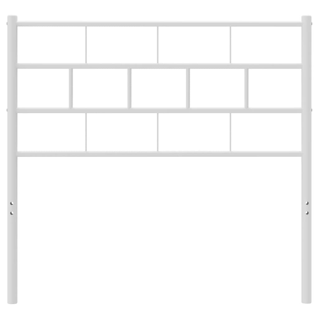 vidaXL Tăblie de pat metalică, alb, 80 cm vidaXL Tăblie de pat metalică, alb, 80 cm