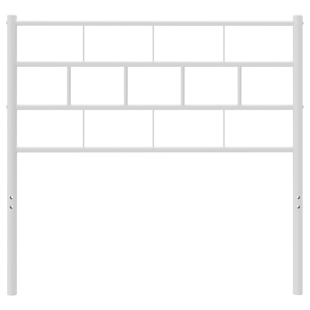 vidaXL Tăblie de pat metalică, alb, 107 cm