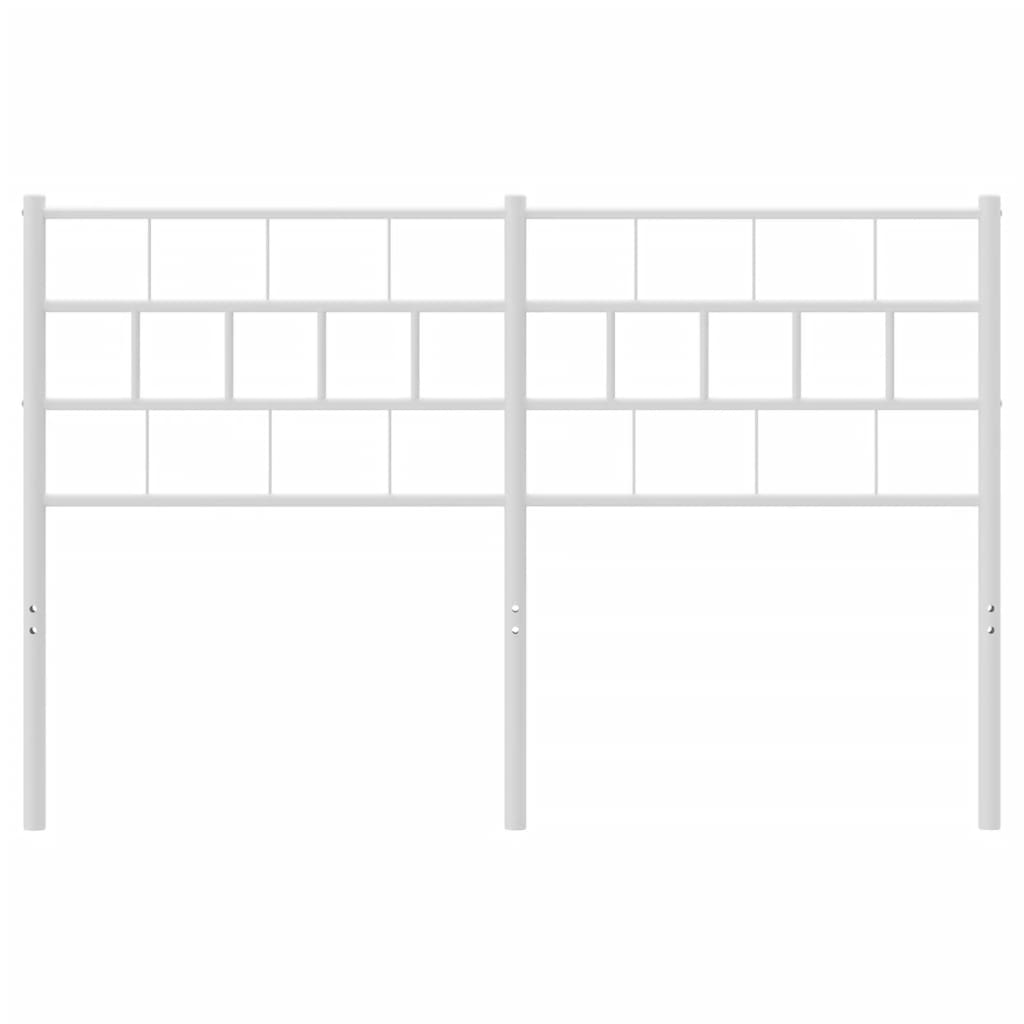 vidaXL Tăblie de pat metalică, alb, 120 cm