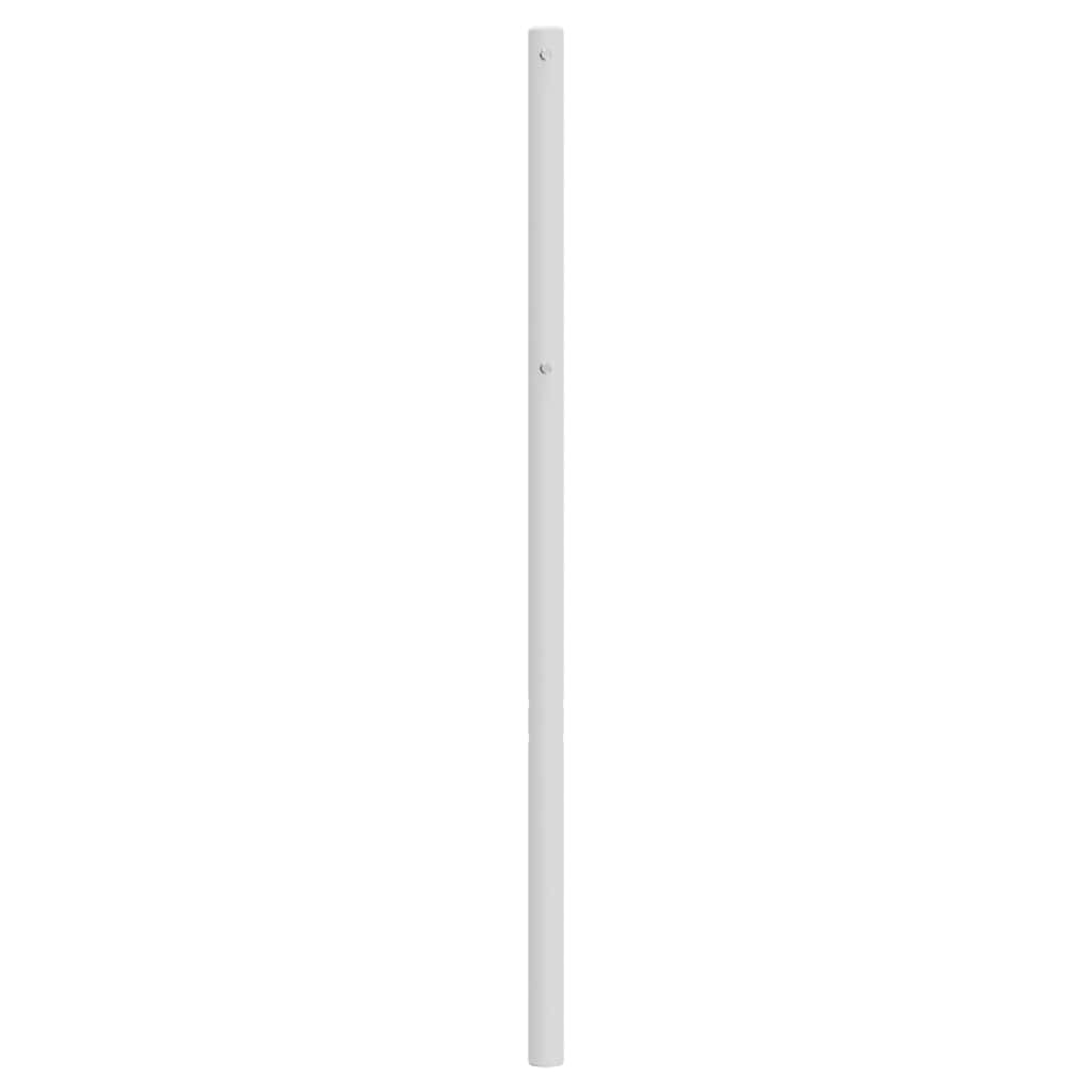 vidaXL Tăblie de pat metalică, alb, 135 cm