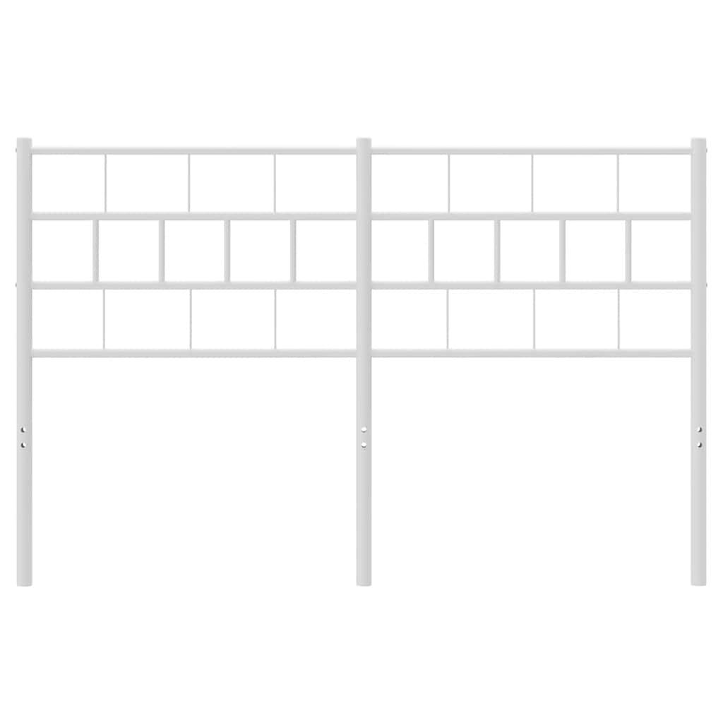 vidaXL Tăblie de pat metalică, alb, 150 cm