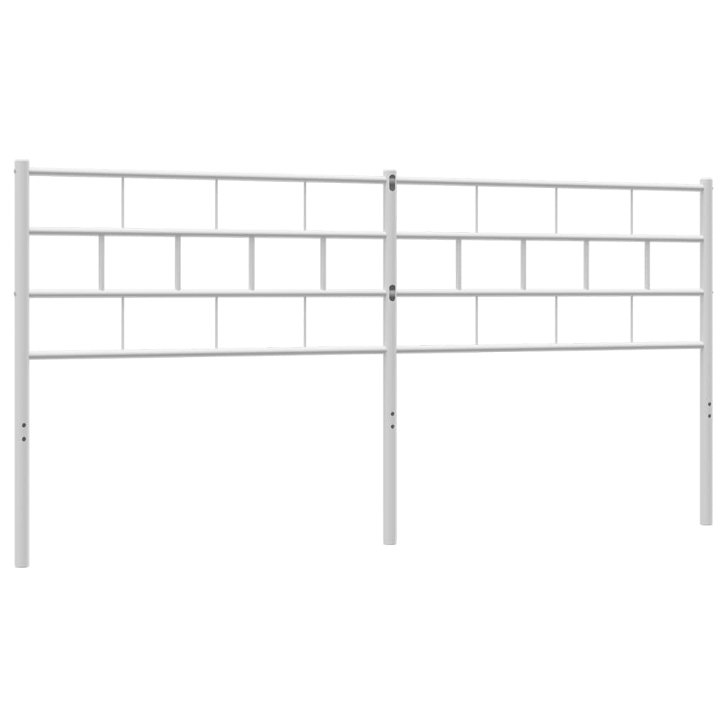 vidaXL Tăblie de pat metalică, alb, 160 cm