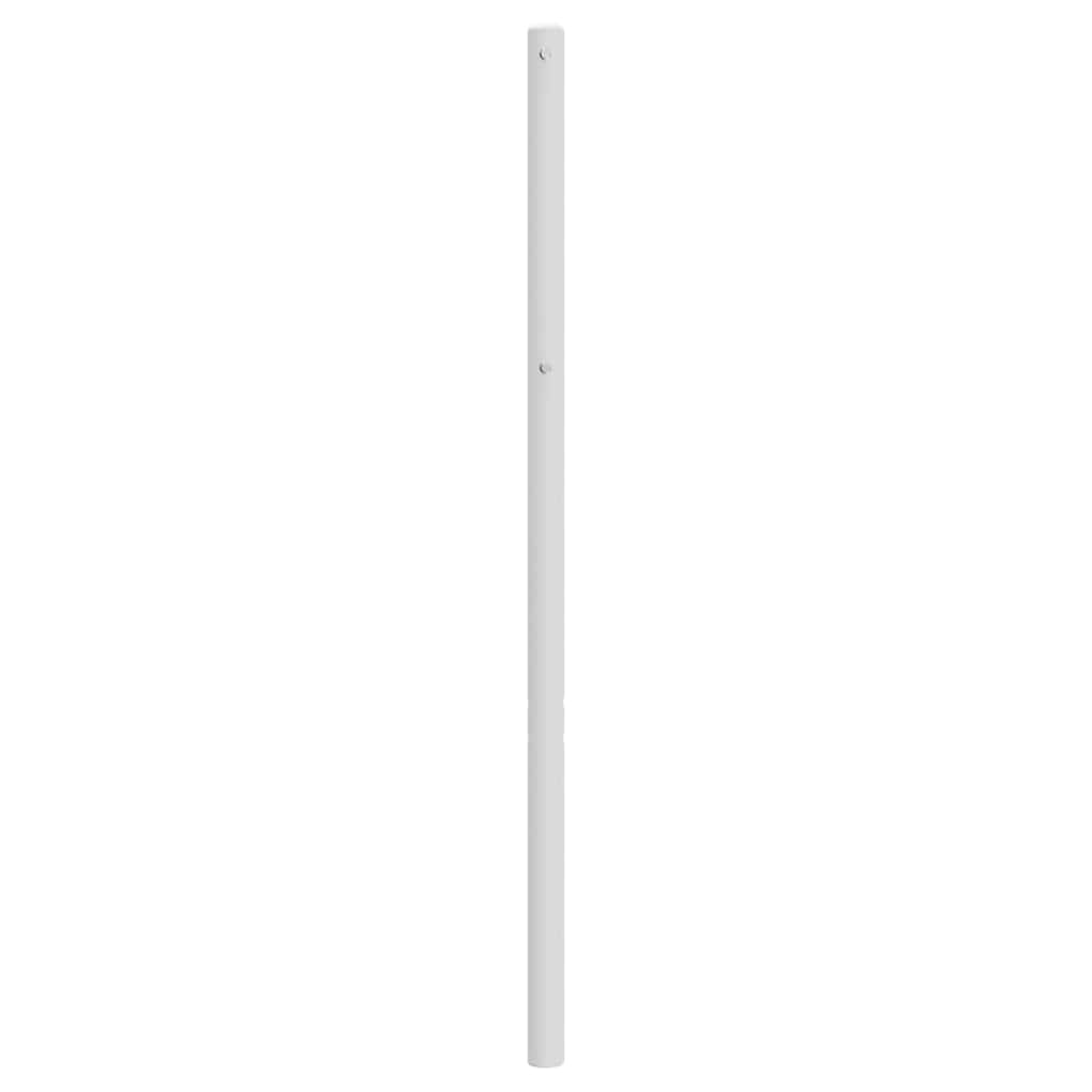 vidaXL Tăblie de pat metalică, alb, 180 cm