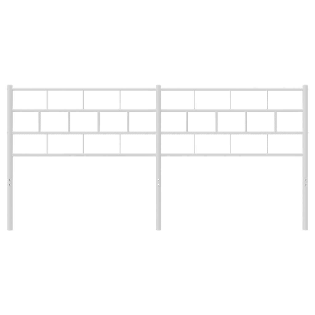 vidaXL Tăblie de pat metalică, alb, 200 cm vidaXL Tăblie de pat metalică, alb, 200 cm