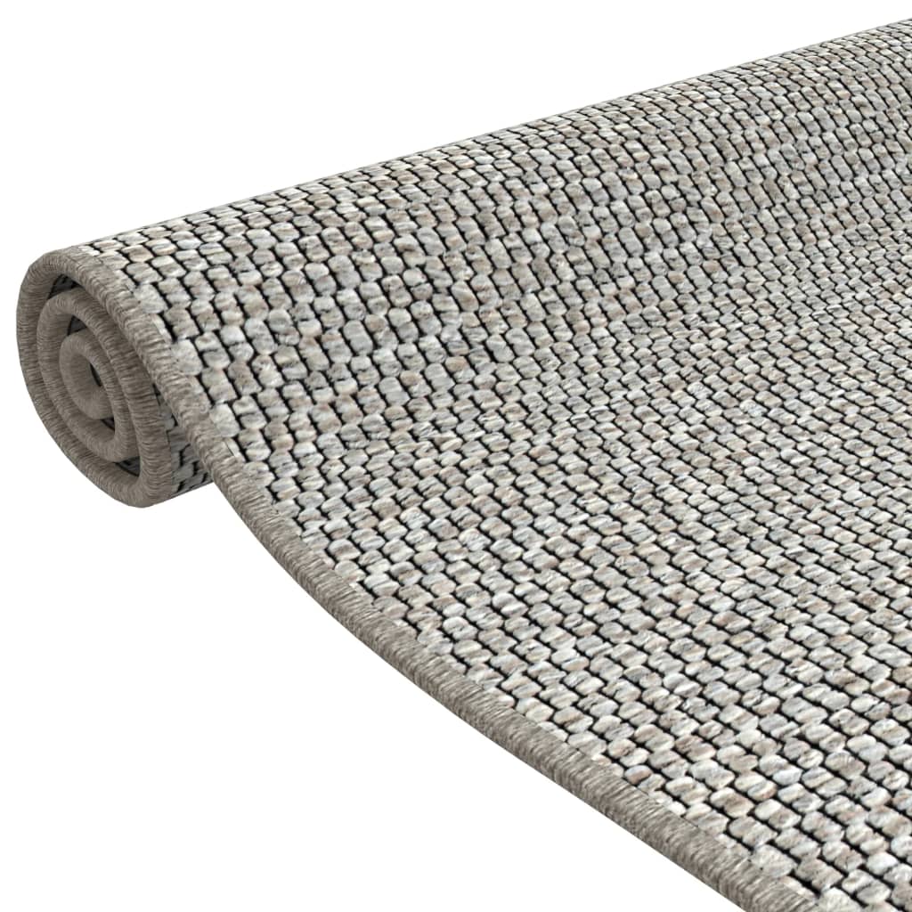 vidaXL Covor traversă aspect sisal, platina, 50x100 cm