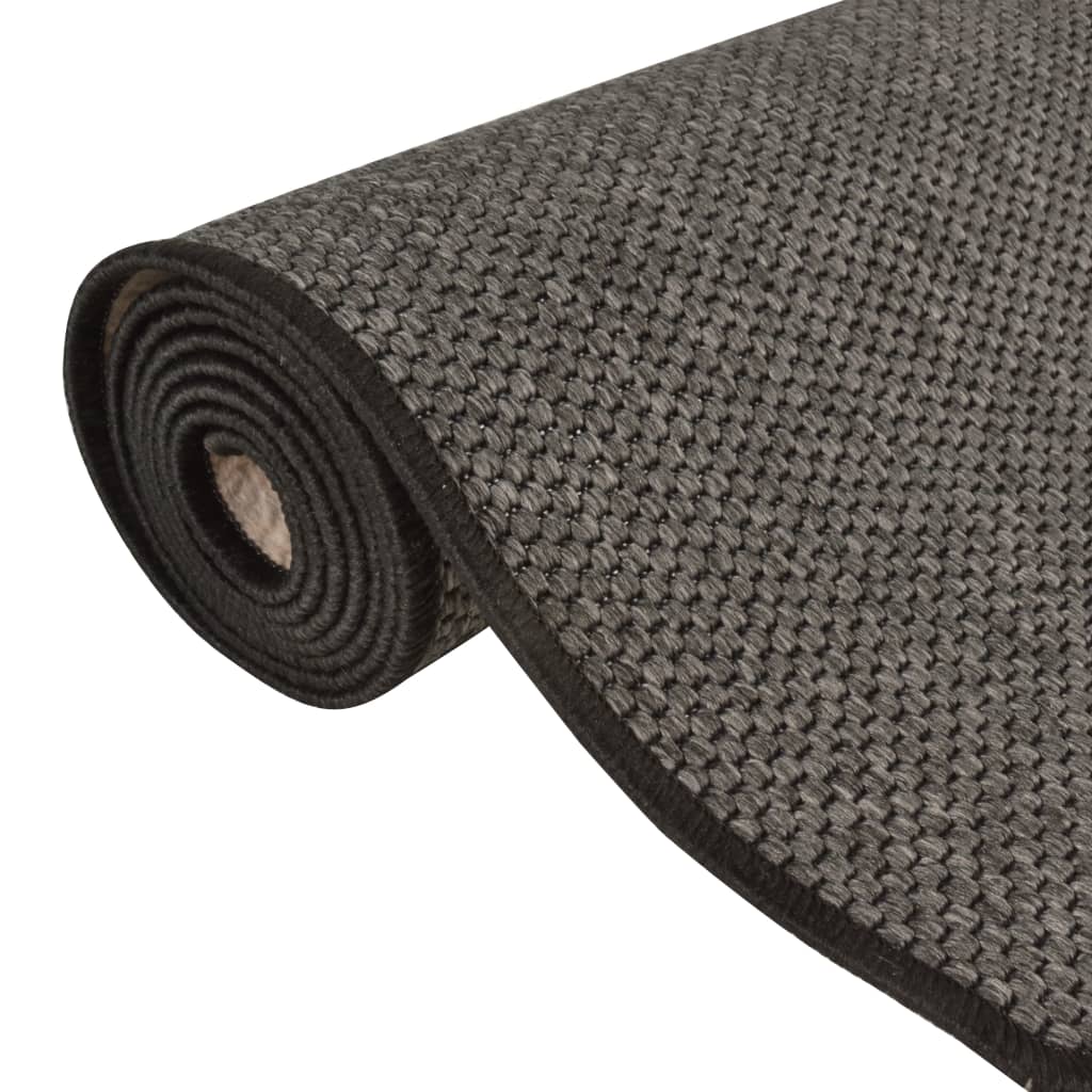 vidaXL Covor traversă aspect sisal, antracit, 50x300 cm vidaXL Covor traversă aspect sisal, antracit, 50x300 cm