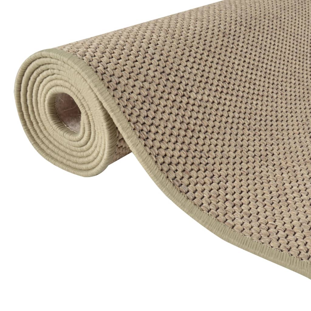 vidaXL Covor traversă aspect sisal, nisipiu, 80x200 cm vidaXL Covor traversă aspect sisal, nisipiu, 80x200 cm