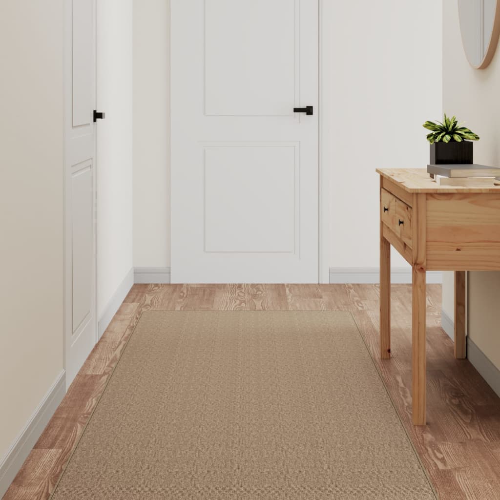 vidaXL Covor traversă aspect sisal, nisipiu, 80x300 cm vidaXL Covor traversă aspect sisal, nisipiu, 80x300 cm