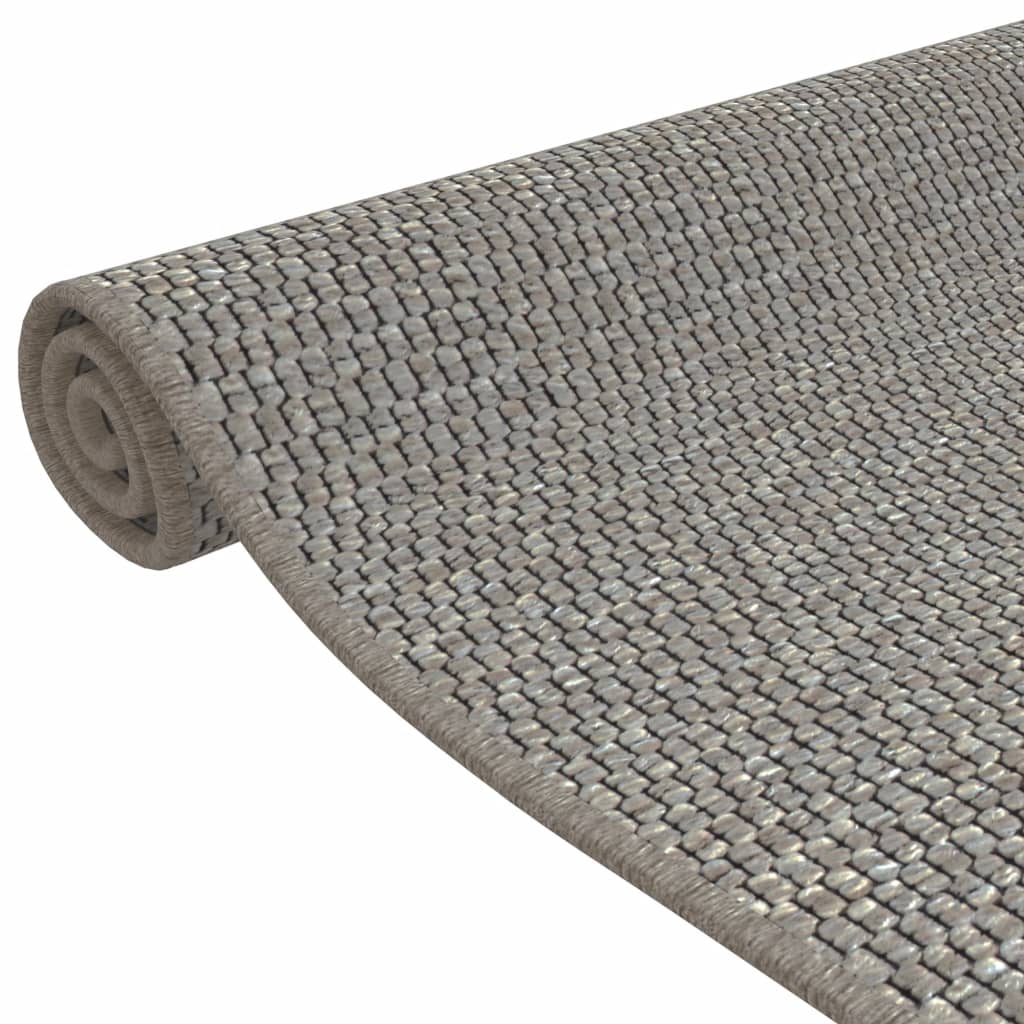 vidaXL Covor traversă cu aspect sisal, argintiu, 50x100 cm