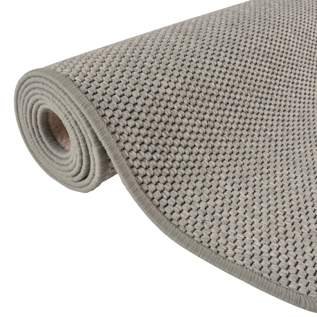 vidaXL Covor traversă cu aspect sisal, argintiu, 80x300 cm vidaXL Covor traversă cu aspect sisal, argintiu, 80x300 cm
