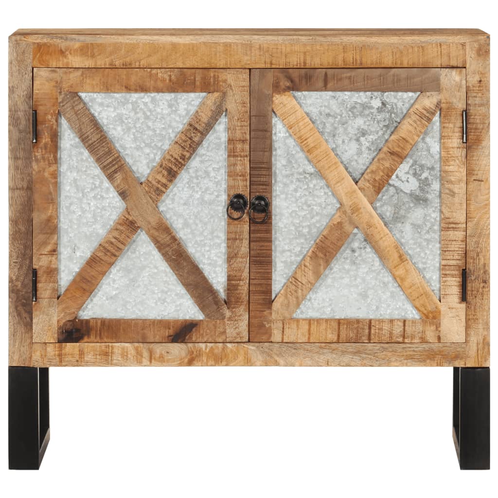 vidaXL Dulap, 80x30x71 cm, lemn masiv de mango brut și metal