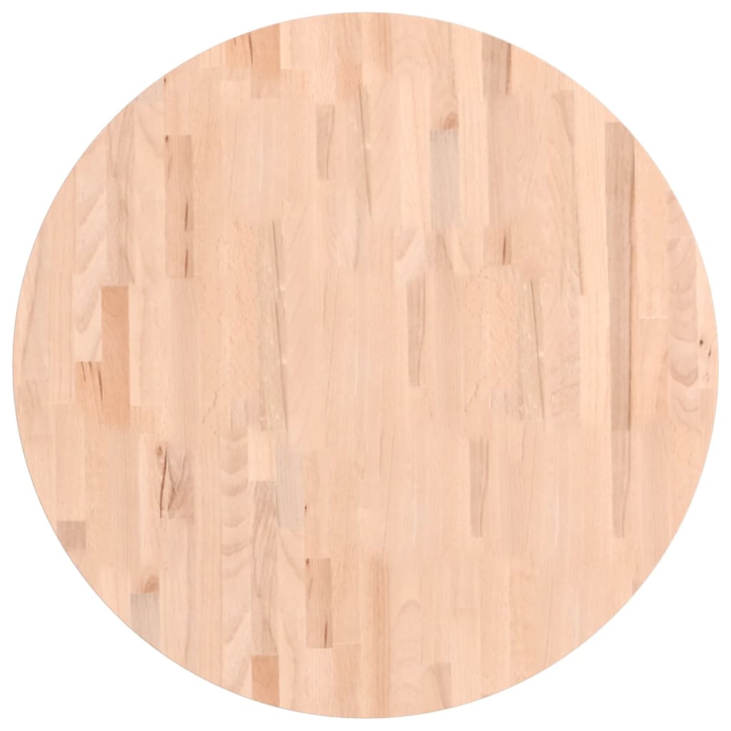 vidaXL Blat de masă rotund, Ø80x1,5 cm, lemn masiv de fag vidaXL Blat de masă rotund, Ø80x1,5 cm, lemn masiv de fag