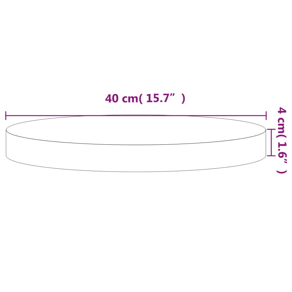 vidaXL Blat de masă rotund, Ø40x4 cm, lemn masiv de fag vidaXL Blat de masă rotund, Ø40x4 cm, lemn masiv de fag