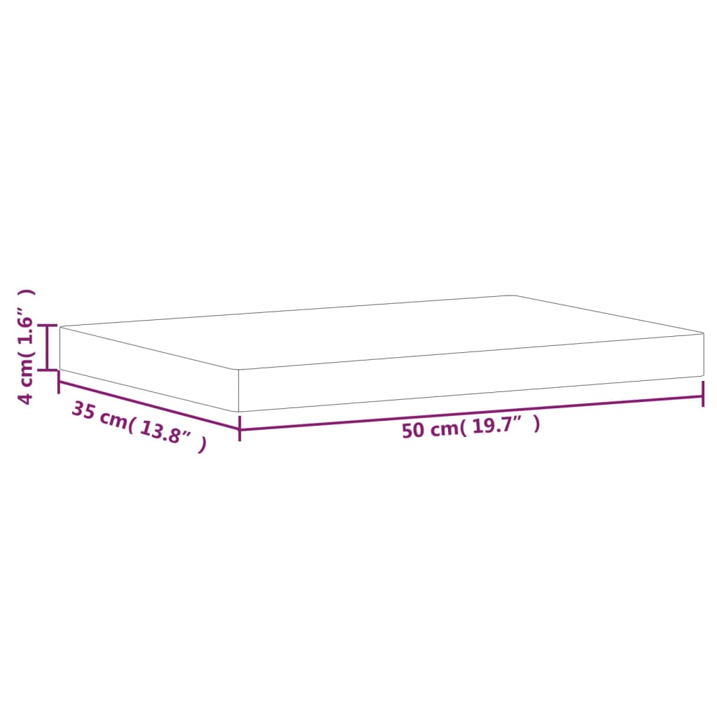 vidaXL Fund de tocat, 50x35x4 cm, lemn masiv de fag vidaXL Fund de tocat, 50x35x4 cm, lemn masiv de fag
