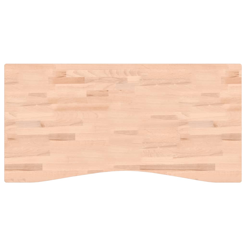vidaXL Blat de birou, 110x(50-55)x2,5 cm, lemn masiv de fag vidaXL Blat de birou, 110x(50-55)x2,5 cm, lemn masiv de fag