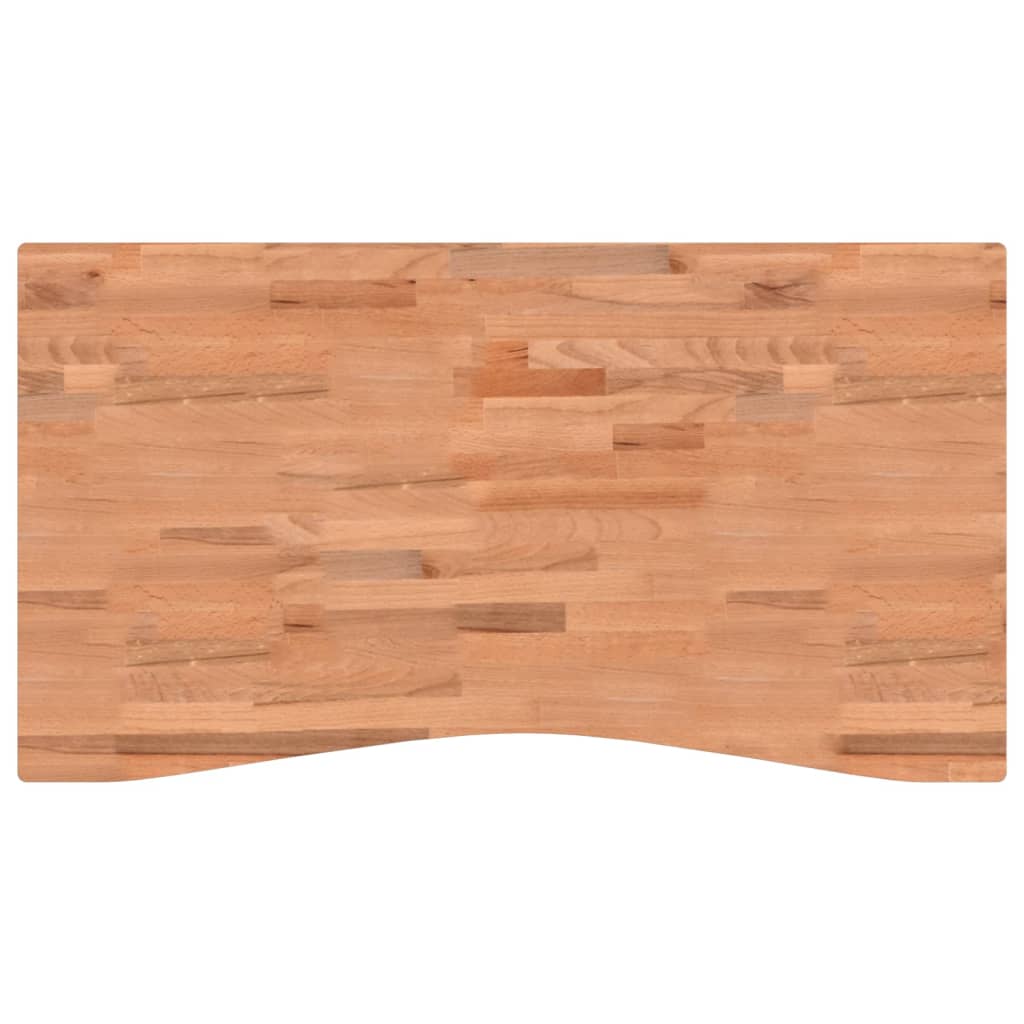 vidaXL Blat de birou, 110x(55-60)x2,5 cm, lemn masiv de fag vidaXL Blat de birou, 110x(55-60)x2,5 cm, lemn masiv de fag