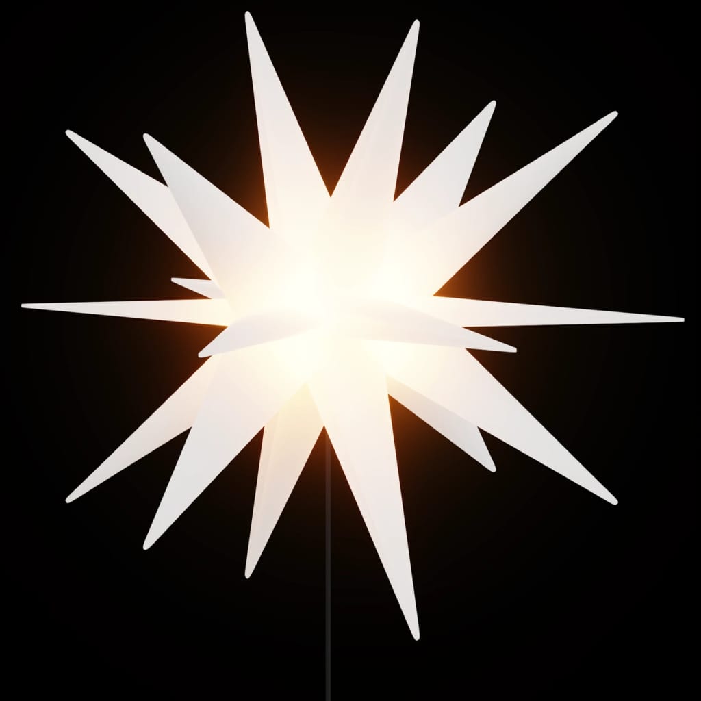 vidaXL Lumină de Crăciun cu LED/țăruș de sol alb 57 cm pliabil
