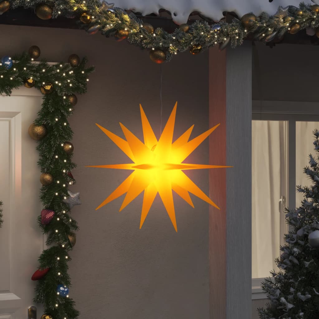 vidaXL Lumină de Crăciun cu LED, galben, 100 cm, pliabil vidaXL Lumină de Crăciun cu LED, galben, 100 cm, pliabil