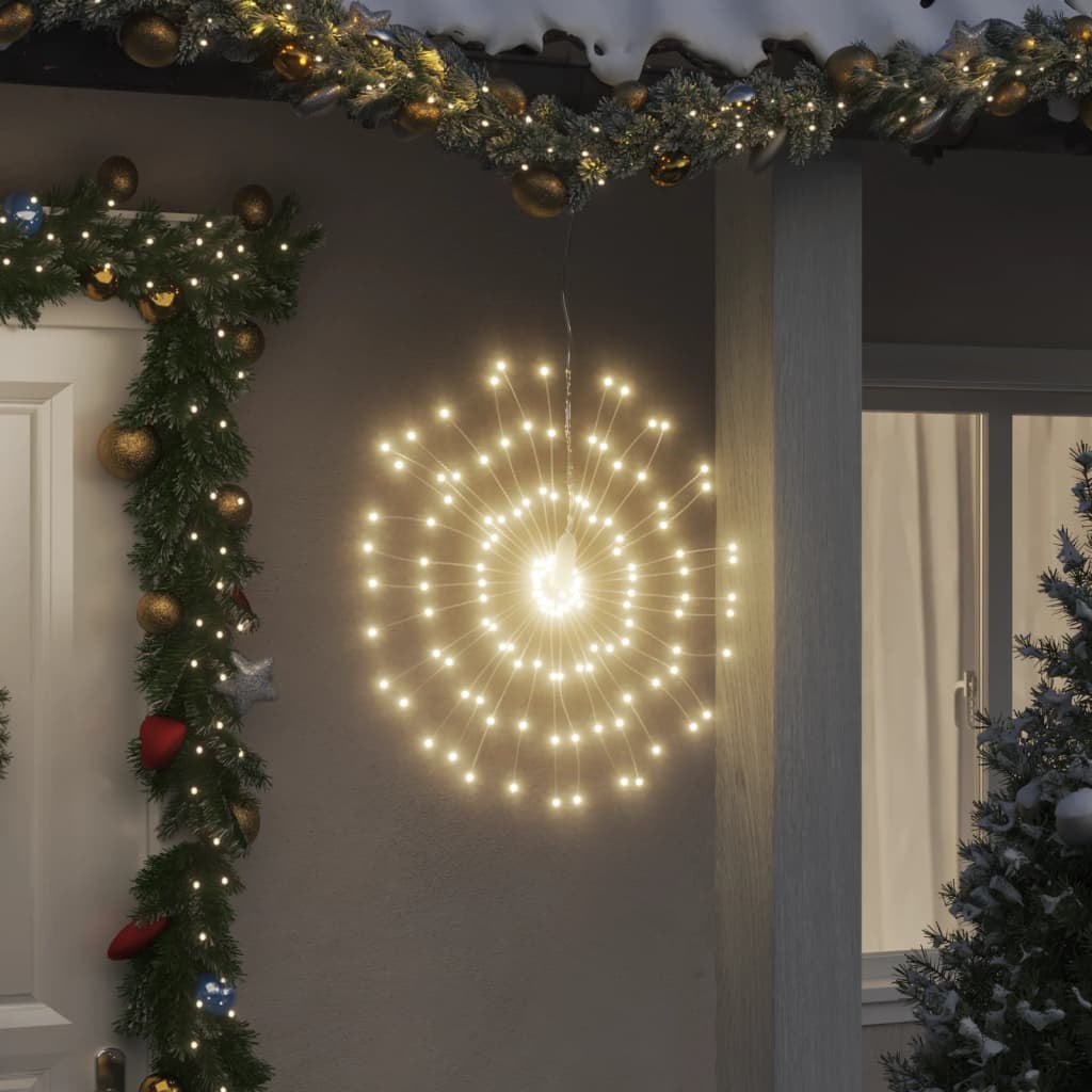 vidaXL Lumină stelară de Crăciun 140 LED-uri alb cald 17 cm vidaXL Lumină stelară de Crăciun 140 LED-uri alb cald 17 cm