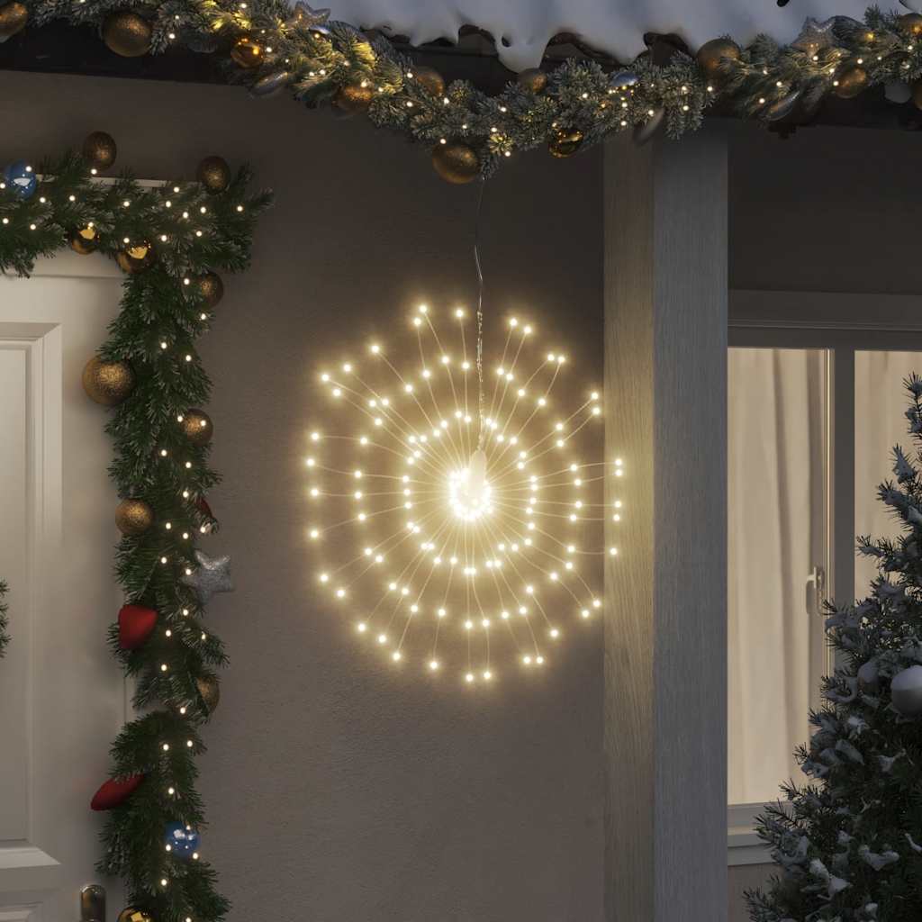 vidaXL Lumini stelare de Crăciun 140 LED-uri, 4 buc., alb cald, 17 cm vidaXL Lumini stelare de Crăciun 140 LED-uri, 4 buc., alb cald, 17 cm