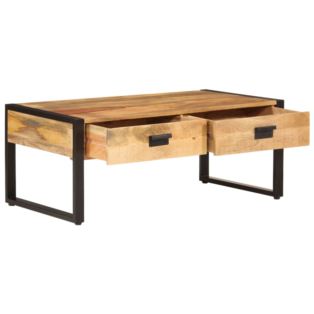vidaXL Măsuță de cafea, 100x54x40 cm, lemn masiv de mango și fier vidaXL Măsuță de cafea, 100x54x40 cm, lemn masiv de mango și fier