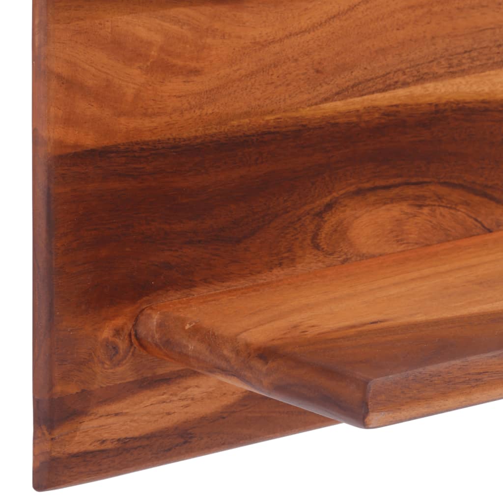 vidaXL Rafturi de perete, 2 buc., 112x20x26 cm, lemn masiv de acacia