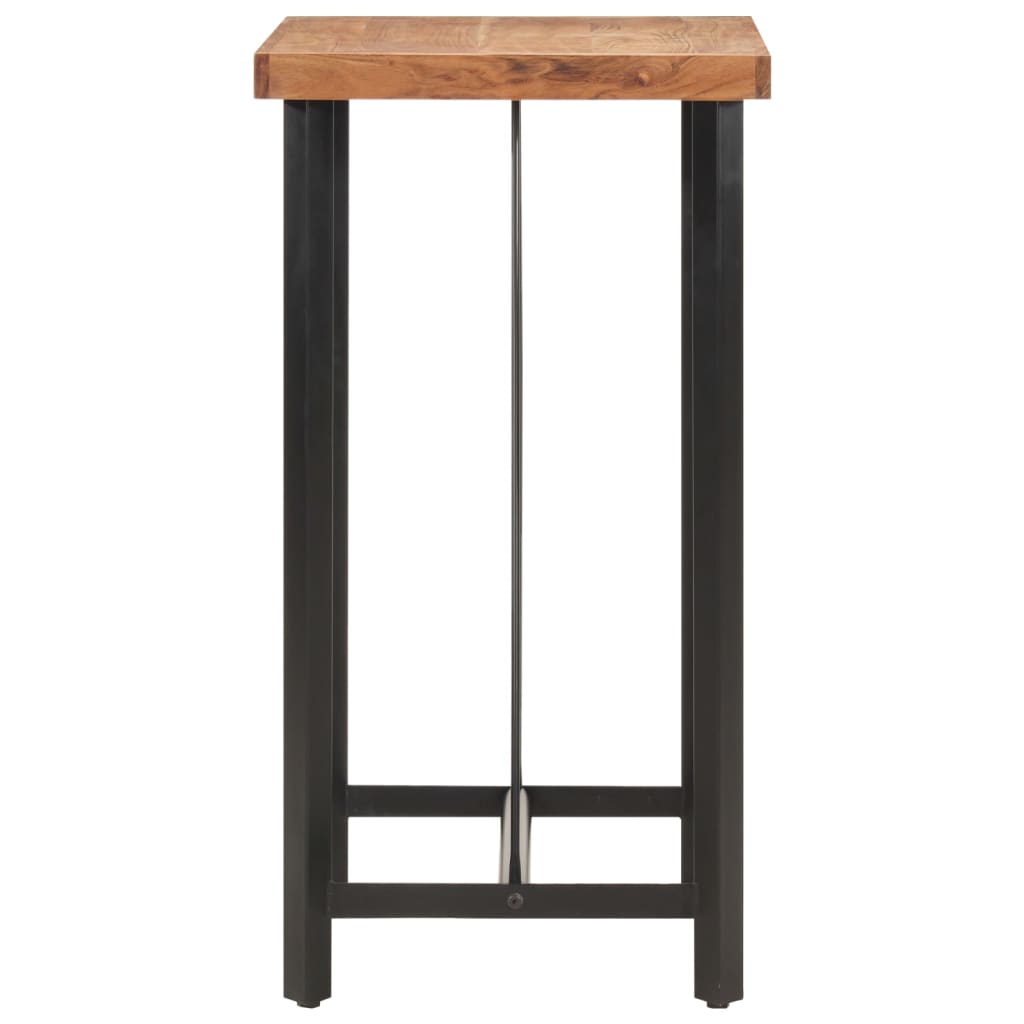 vidaXL Masă de bar, 55x55x107 cm, lemn masiv acacia și fier