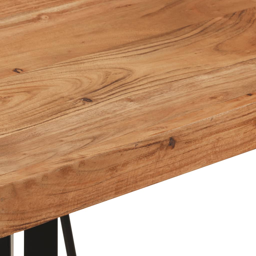 vidaXL Masă de bar, 55x55x107 cm, lemn masiv acacia și fier