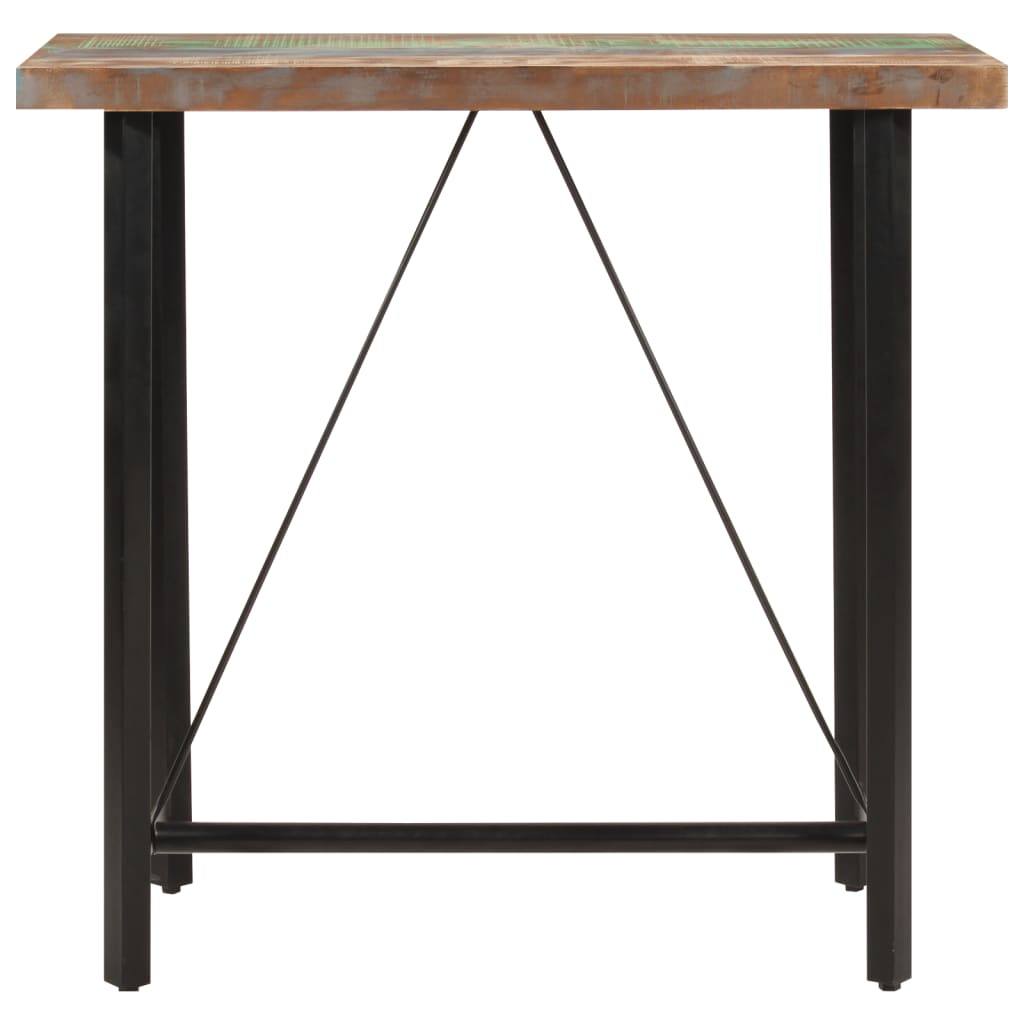 vidaXL Masă de bar, 110x55x107 cm, lemn masiv reciclat și fier
