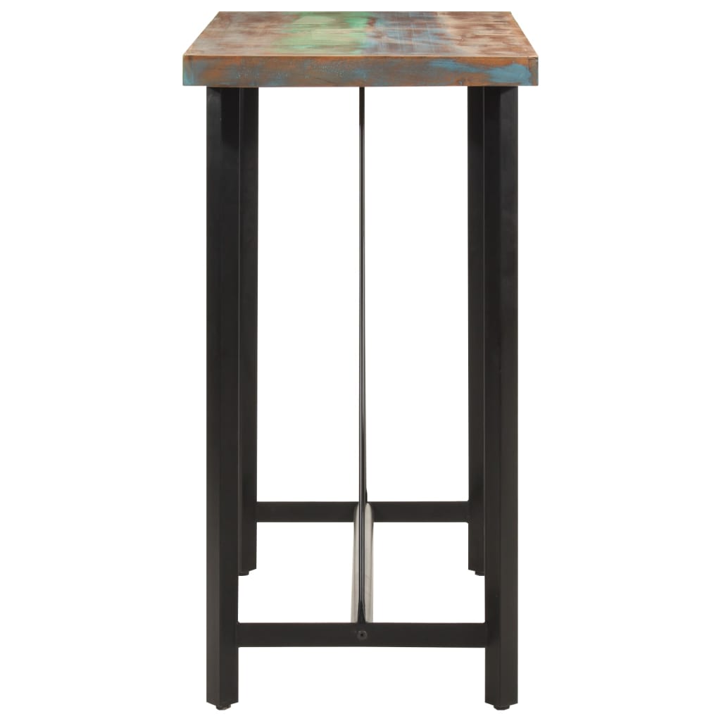 vidaXL Masă de bar, 110x55x107 cm, lemn masiv reciclat și fier