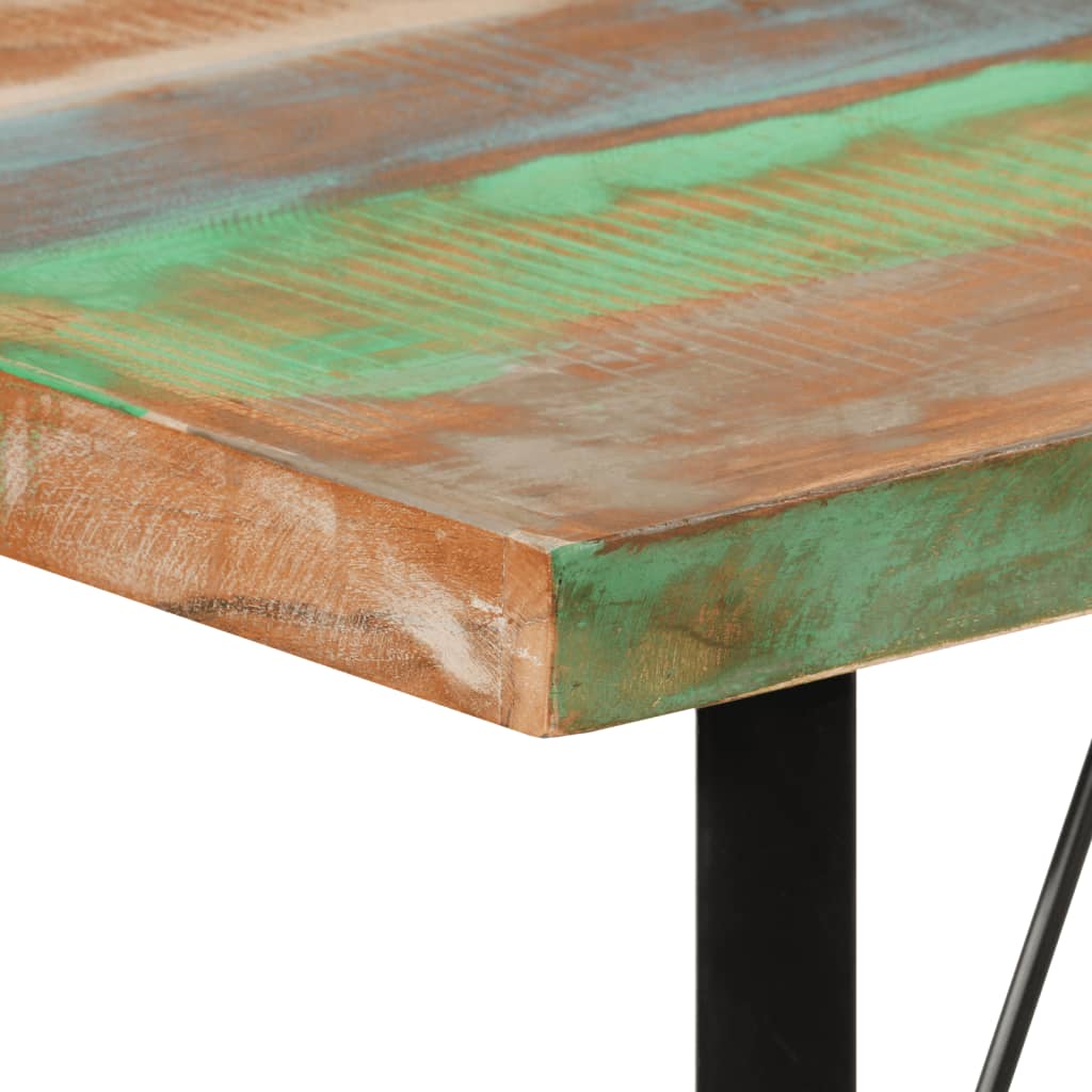 vidaXL Masă de bar, 110x55x107 cm, lemn masiv reciclat și fier