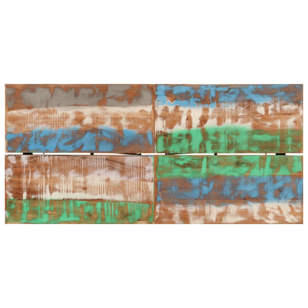 vidaXL Masă de bar, 150x70x107 cm, lemn masiv reciclat și fier vidaXL Masă de bar, 150x70x107 cm, lemn masiv reciclat și fier