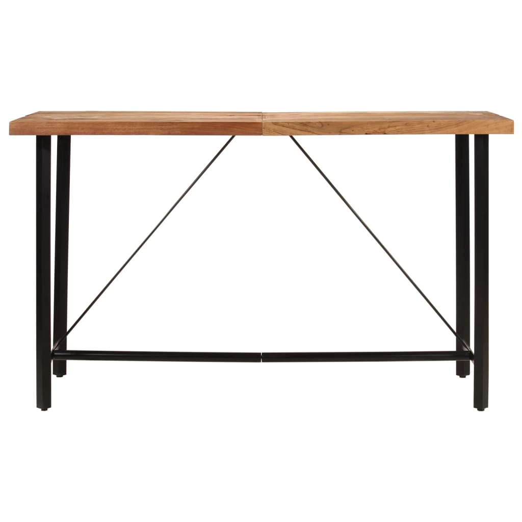 vidaXL Masa de bar 180x70x107 cm, lemn masiv de acacia și fier vidaXL Masa de bar 180x70x107 cm, lemn masiv de acacia și fier