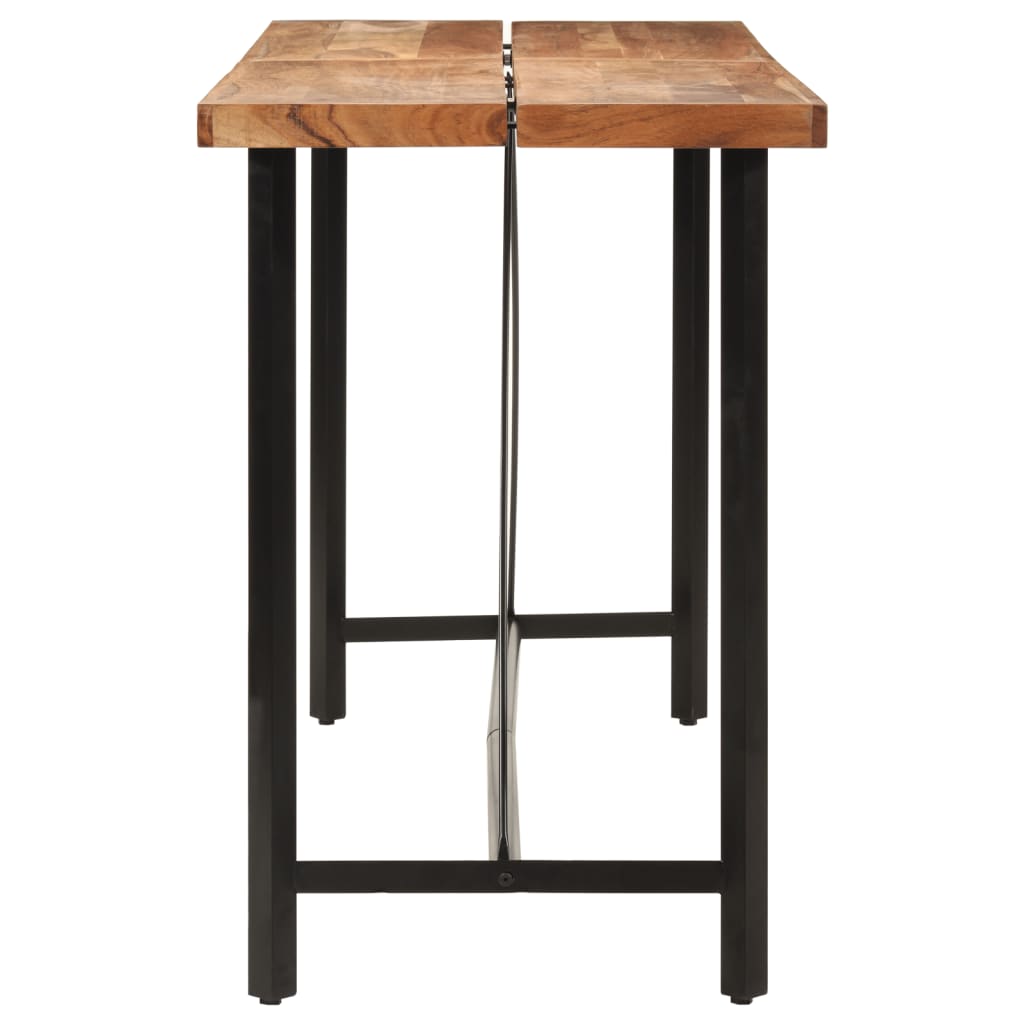 vidaXL Masa de bar 180x70x107 cm, lemn masiv de acacia și fier vidaXL Masa de bar 180x70x107 cm, lemn masiv de acacia și fier