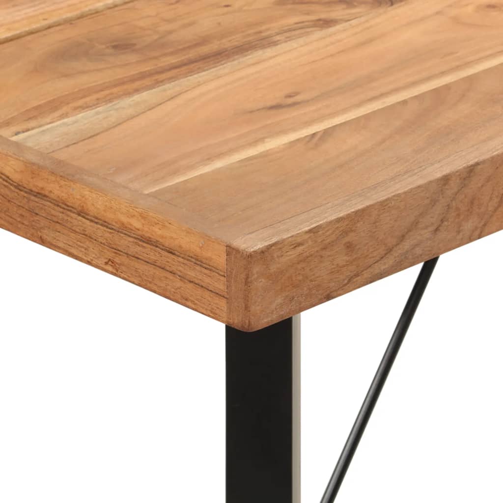vidaXL Masa de bar 180x70x107 cm, lemn masiv de acacia și fier vidaXL Masa de bar 180x70x107 cm, lemn masiv de acacia și fier