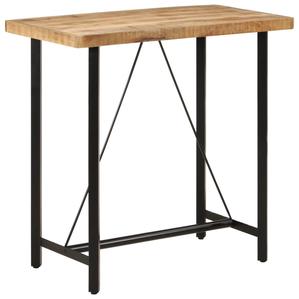 vidaXL Masă de bar, 110x55x107 cm, lemn masiv de mango și fier vidaXL Masă de bar, 110x55x107 cm, lemn masiv de mango și fier